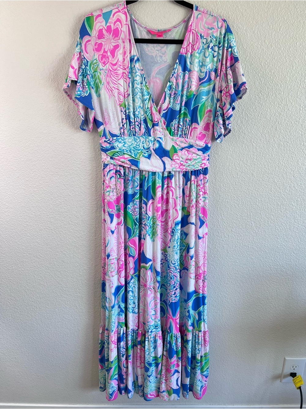 Lilly Pulitzer Women's Jessi Midi Dress Multi Peony For Your Thoughts Coastal
